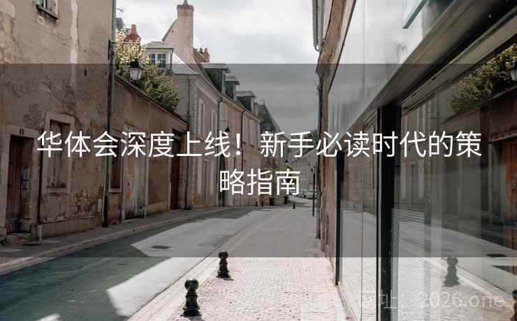 华体会深度上线！新手必读时代的策略指南