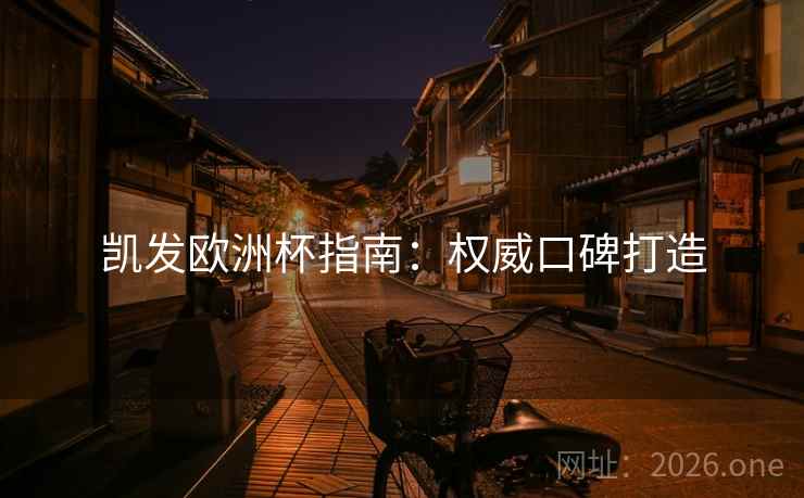 凯发欧洲杯指南：权威口碑打造