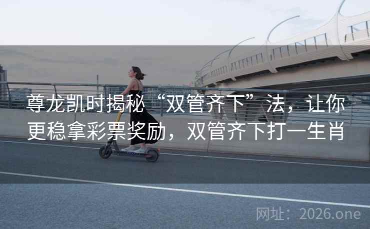 尊龙凯时揭秘“双管齐下”法，让你更稳拿彩票奖励，双管齐下打一生肖