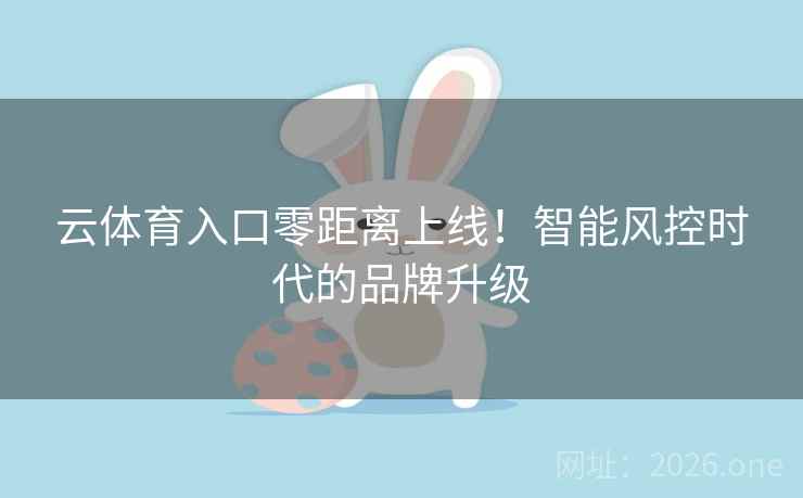 云体育入口零距离上线！智能风控时代的品牌升级