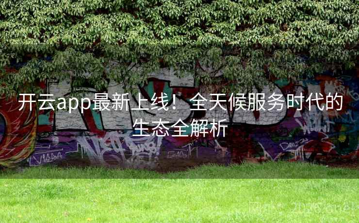 开云app最新上线！全天候服务时代的生态全解析